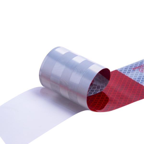 Tear And Print Aluminum Plated Prism DOT Sticker For Truck , Trailer