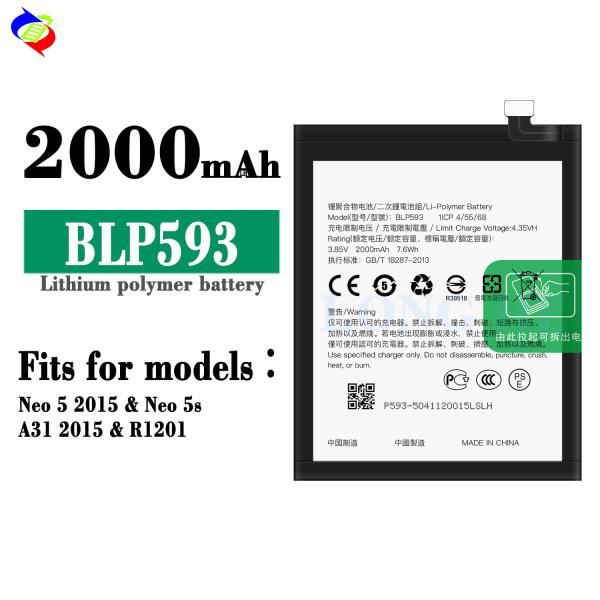 BLP593 polymer lithium battery For OPPO Neo 5 A31R1201 A31T U 3000mAh 3.85V mobile phone battery