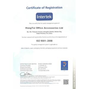 HongTai Office Accessories Ltd Certifications