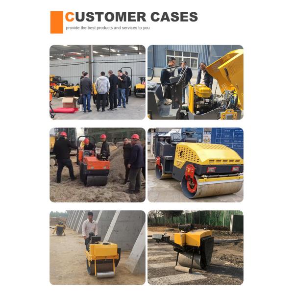 Road Construction Tools 55KN Exciting Force EPA Engine Road Rollers for Compact Areas