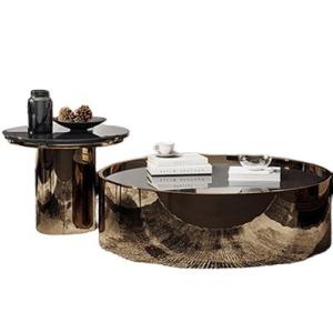 China Marble Customized Coffee Table Titanium 400mm Living Room Tea Table on sale