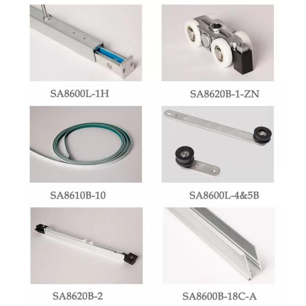 Interior Frameless Tempered Glass Sliding Door Synchronous Soft Closing