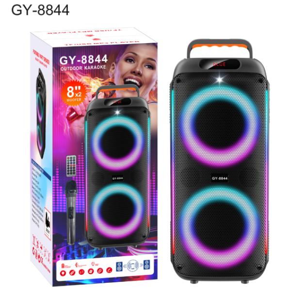 50W Portable Party Speaker with Bluetooth and LED Lighting