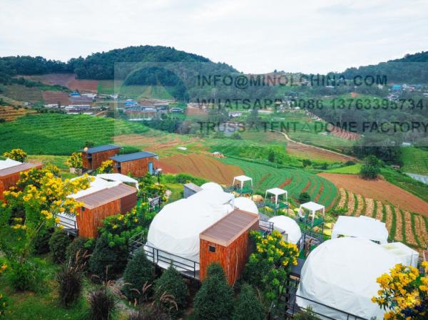 Quality Architecture Anti Wind Geodesic Dome Home With PVC Windows for sale
