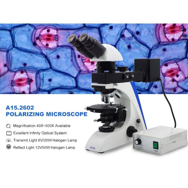 Professional Binocular Polarizing Light Microscope A15.2602-PB 640X 5 Holes