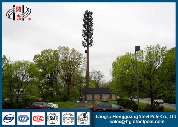 Quality 30m Steel Disguised Pine Tree Telecommunication Towers Polygonal Galvanized for sale