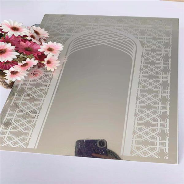 ODM Etched Stainless Steel Sheet , Sliver 201 Ss Sheet Mirror Finish