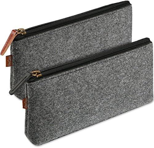 Quality ProCase Pencil Bag Pen Case, Felt Students Stationery Pouch Zipper Bag For Pens, Pencils, Highlighters, Gel Pen, Markers for sale