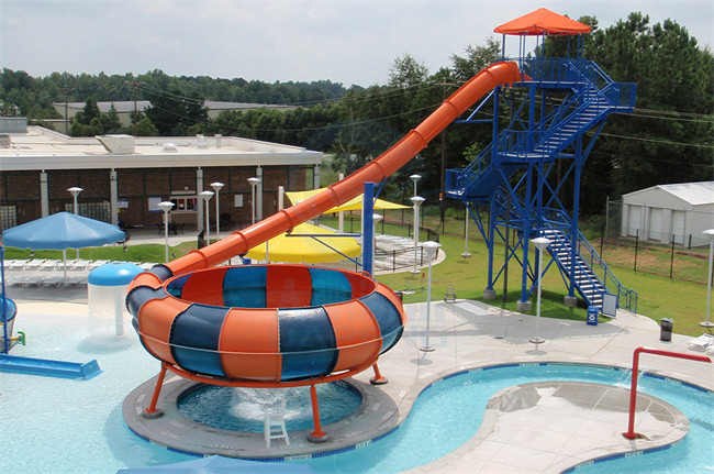 4 Lanes Extreme Aqualoop Water Slide Translucent Looping Water Slides