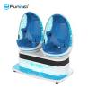 Blue White Color Two Seats 9D VR Ride Cabin Cinema Virtual Reality simulator For Kids Amusement Park​ for sale