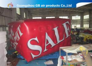 China Airtight Large Helium Balloons For Advertising , 0.18mm PVC Red Cuboid Helim Balloon wholesale