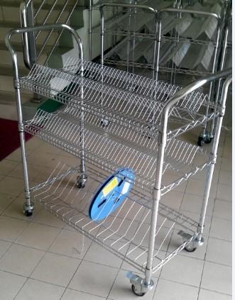 Quality Handling Cart System 3 Layer SMT Reel Shelving Storage Racks For Electronic Components for sale