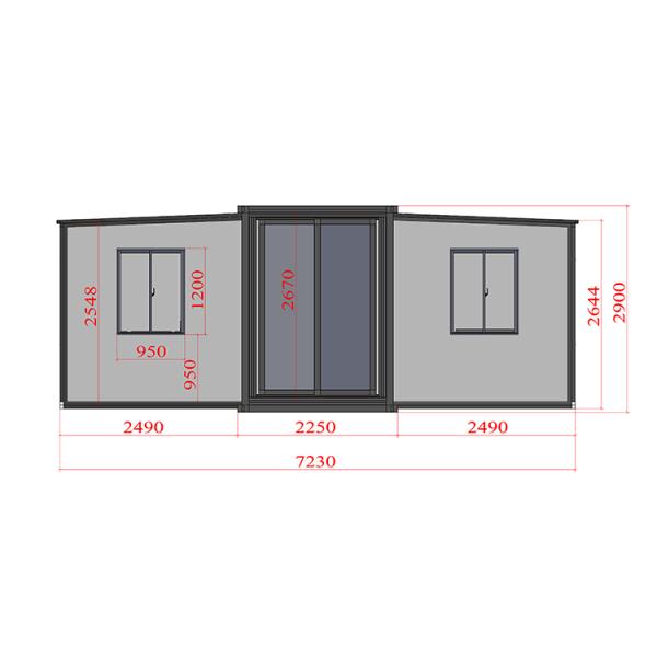 Customizable 40ft Expandable Container House With Gypsum Board Covering 20ft 40ft