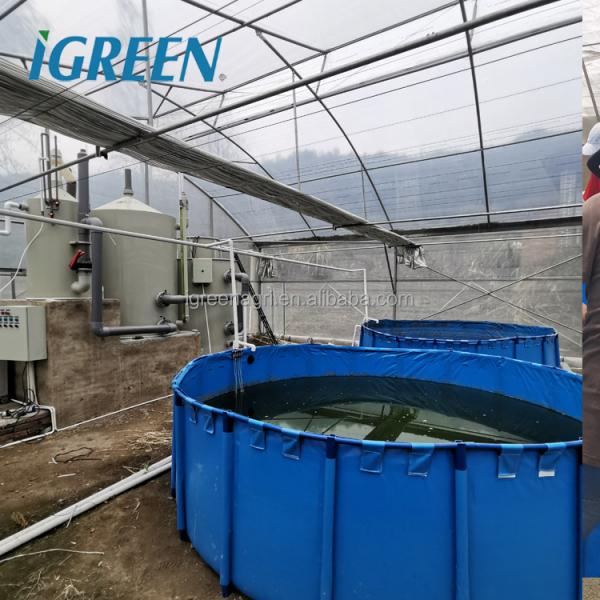 Indoor Recirculating Aquaculture System Galvanized Steel Tank RAS Shrimp Farming