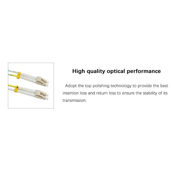 multimode lc lc connector om4 50/125 duplex jumper lszh jacket 1m fiber optic patch cord