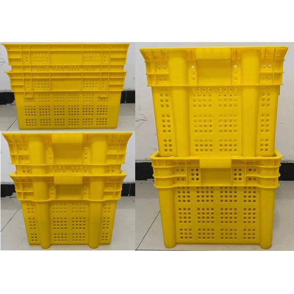 600*400mm Fruit And Vegetable Plastic Crates Stackable Turnover Distribution