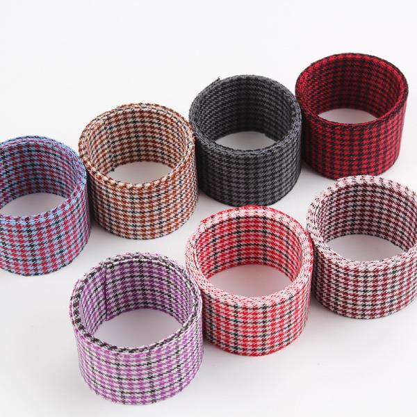 Polyester Red Houndstooth Ribbon 10mm-40mm Satin Poly Ribbon