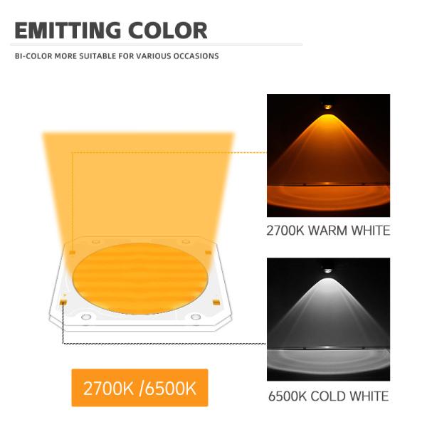 High Power 300W COB LED Chip Bicolor Dual CCT 2700K 6500k Warm White White CRI 95