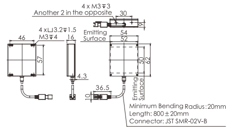 L62mm Bottom Vision System Backlight Quality Inspection Lighting For Scratches Detection