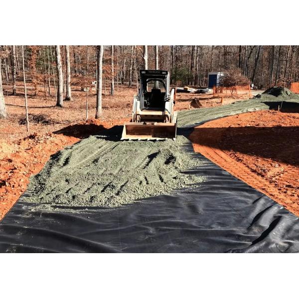 Black PP Woven Geotextile For Road Construction Environment Friendly