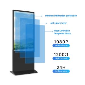 Promotion Exhibition Standing Touch Screen Kiosk Android Indoor Waterproof