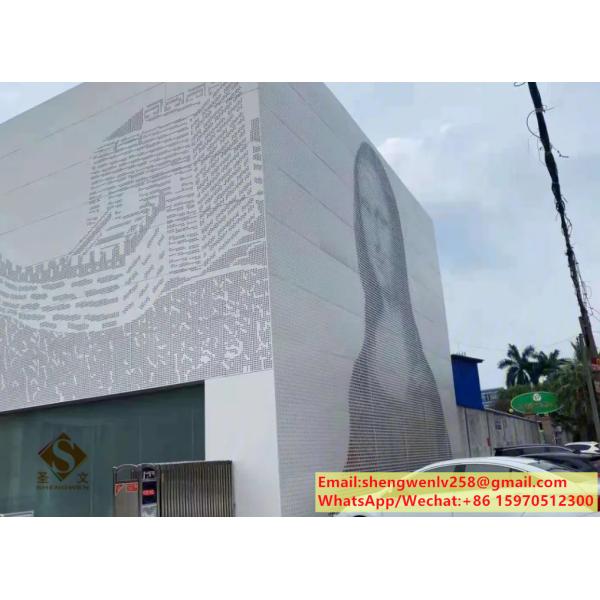 Customized metal facades aluminium cladding sheet with round holes pattern