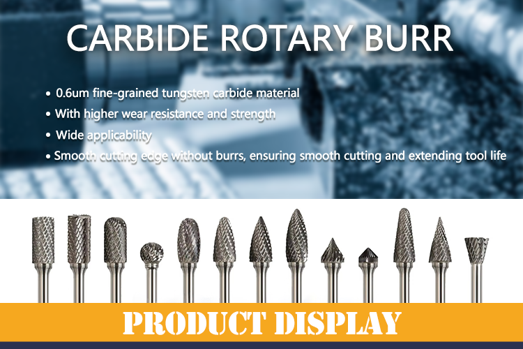 High Performance Carbide Rotary Burr with 120° Point Angle and 3 Years Warranty for Precision Metal Machining