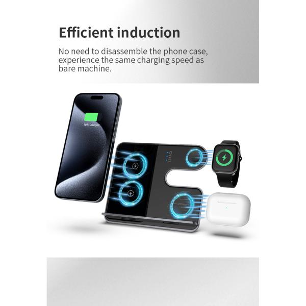 Aluminum Alloy Metal Wireless Charging Braket with Overcharge Protection