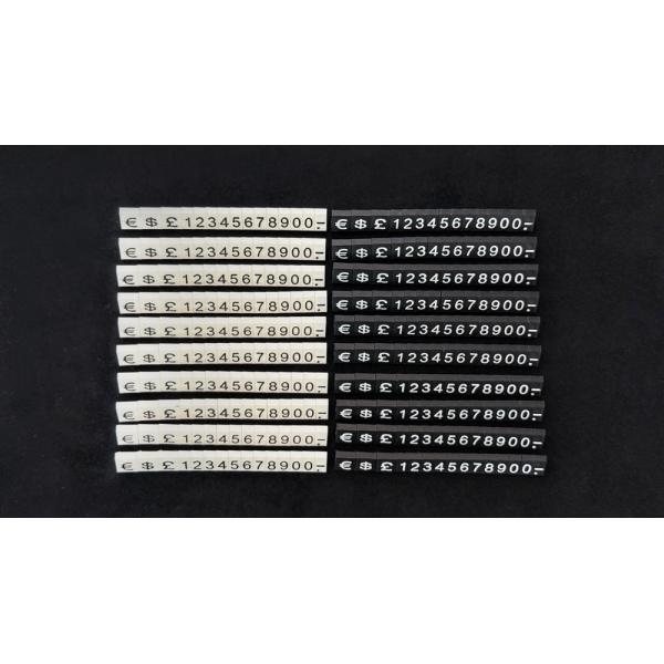 5x3mm High Contrast Mini Price Tag Cube with Flexible Price Combinations for Long-term Jewelry Display