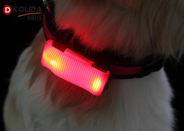 Orange Weather Resistant Dog Collar Safety Light LED Attacher Cover