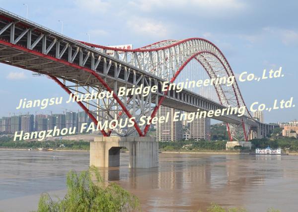 Highway Railway Wire Suspension Bridge , Arch Suspension Bridge Modular Frames