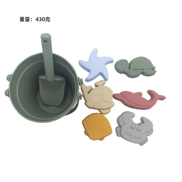 Unisex Child Summer Silicone Sea Sand Bucket Set For Beach