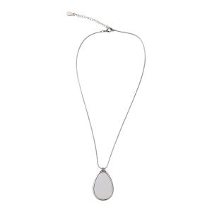 Custom Picture Necklace Teardrop Shape Metal Necklace DIY Sublimation Necklace