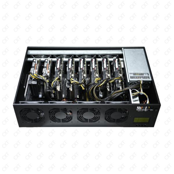 Quality Display screen 8gpu mining rig case full tower case silent computer chassis support 3070 3080 graphics cards for sale