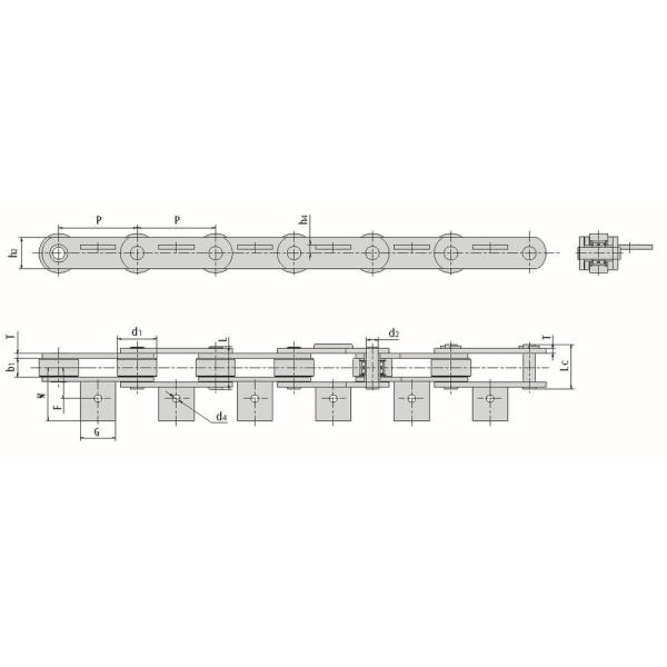 40Cr Tobacco Bucket Elevator Conveyor Chain With Roller Structure