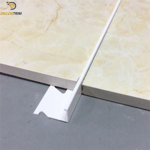 China Straight Edge Plastic PVC Tile Trim Plain White For Decoration Protection on sale