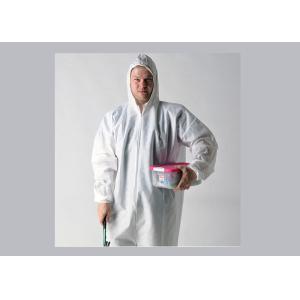 China Cool Disposable Protective Coverall Blood Penetration Resistance With Elastic Cuff wholesale
