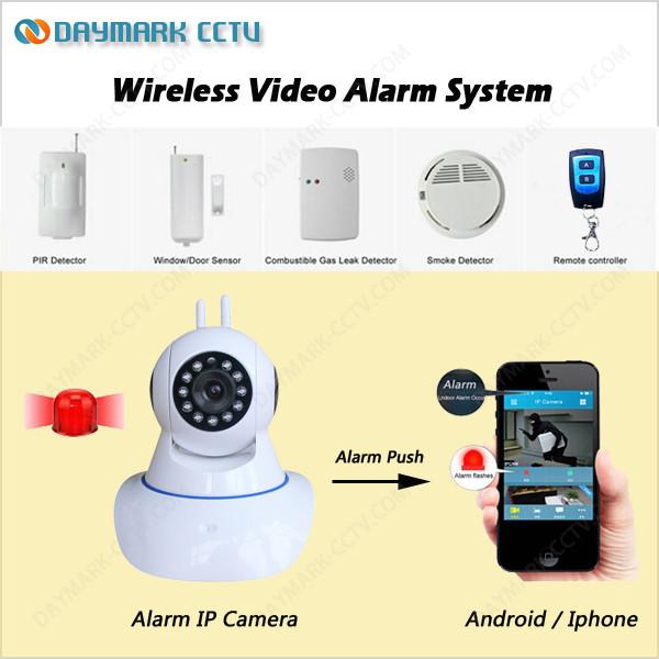 Quality Linkage Alarm Onvif P2P WIFI IP Camera with Memory Card for sale