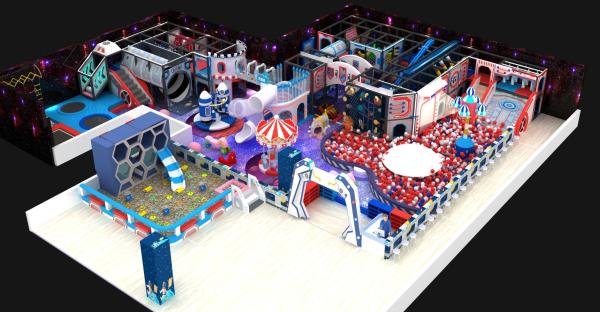 Naughty Indoor Theme Park Castle Commercial Playground Set For Kids