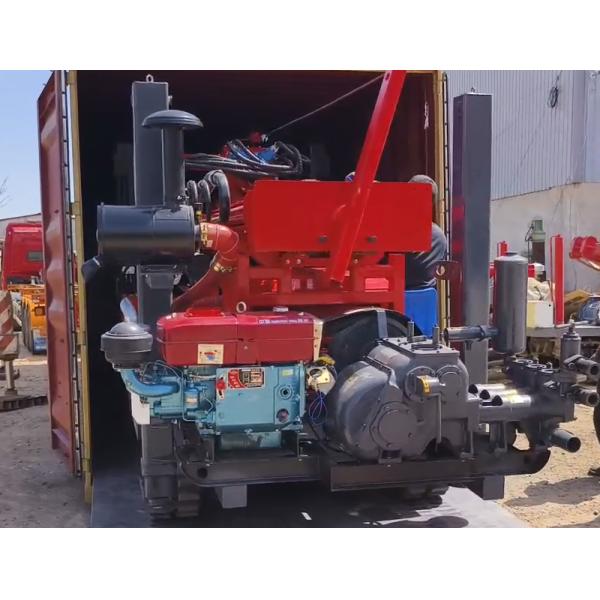 55KW Fast Forward Speed Mobile Pneumatic Crawler Drill Rig For Agricultural Irrigation In Arid Areas