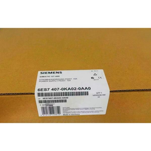 SIEMENS 6ES7407-0KA02-0AA0 SIMATIC S7-400, POWER SUPPLY PS407: 10 A, WIDE RANGE, UC 120/230V, 5 V DC/10 A