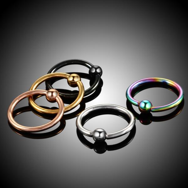 Steel Belly Button Piercings Segment Ring Nose Ring Lip Eyebrow Piercings Industrial Barbell Body Jewelry Piercing