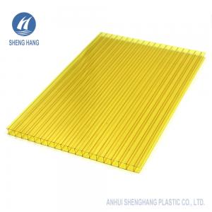 China ODM Coloured Eco 6mm Twin Wall Polycarbonate Sheet Gardens Roofing on sale
