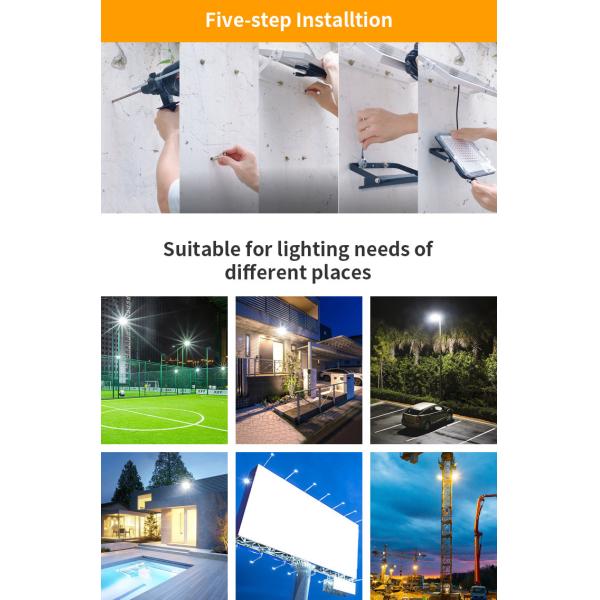 100w 150w 200w LED Solar Powered Flood Lights Warehouse Ground Mounted Remote Controlled