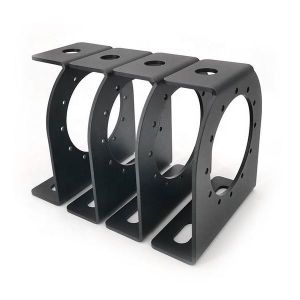 China 5052 Aluminum Laser Cutting Parts Black Anodize Metal Bending Parts wholesale