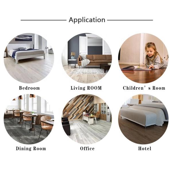 Right Angle Edge 8mm Click Lock EIR High Glossy Laminate Flooring for Living Room Area