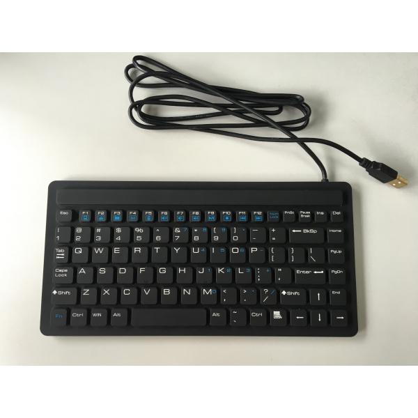 No Mounting 87 Keys Medical Silicone Keyboard IP68 Waterproof EN55022