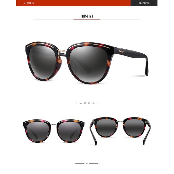 TAC Plastic Colored Sunglasses , Black Brown Plastic Aviator Sunglasses Metal Frames