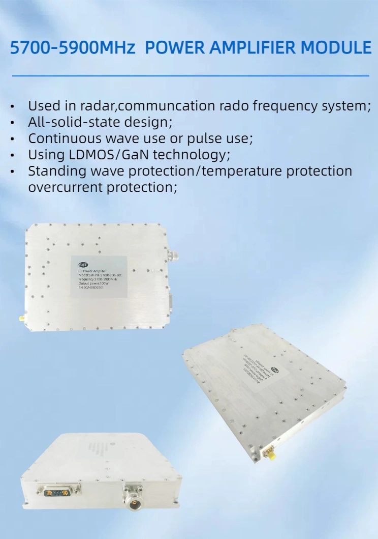 5700-5900MHz 100W RF Power Amplifier Multi-Domain Solutions