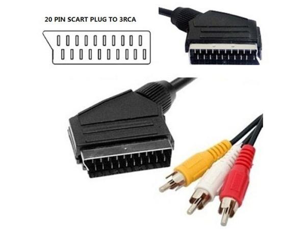 Quality 20 Pin Scart to 3RCA Plug Cable for sale